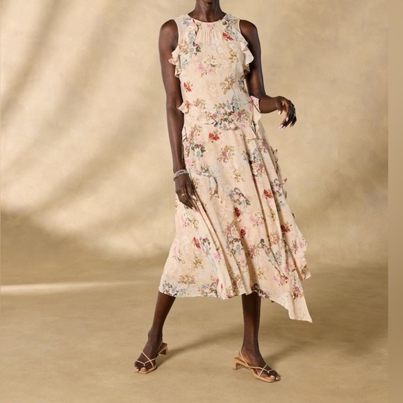 Sundance Dresses & Skirts - Sundance Faye floral asymmetrical midi dress NWT